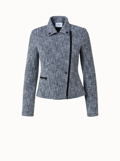 Jacke aus Baumwoll-Stretch-Tweed