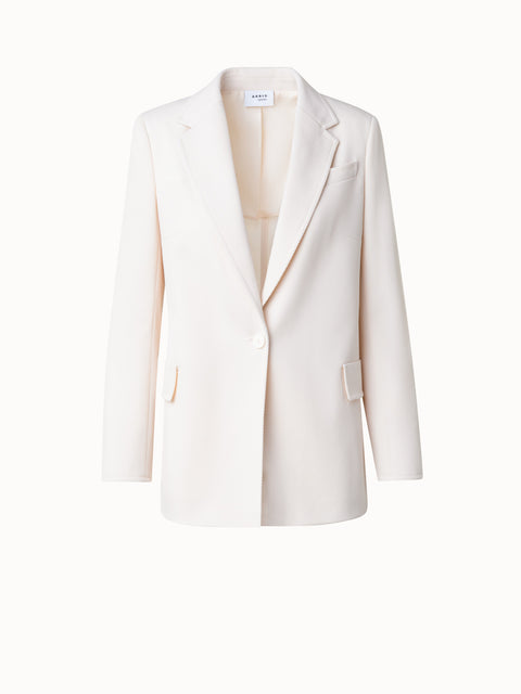 Boyfriend Blazer aus Woll-Trikotine