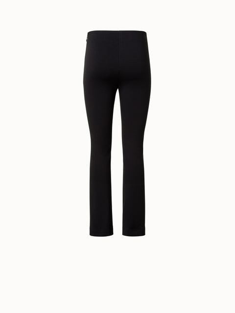 Cropped Slim Schlaghose mit elastischem Bund