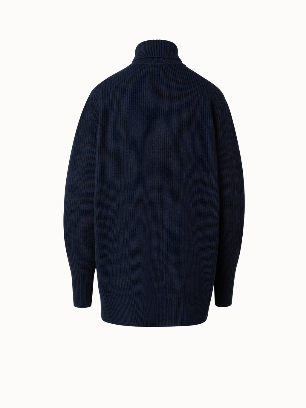 Rollkragenpullover aus Wolle-Kaschmir-Mischung - Blau - Dunkelblau