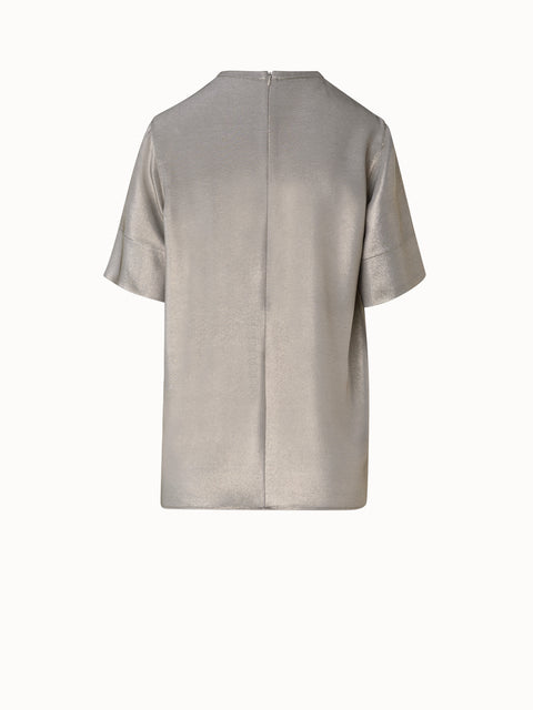Oversize T-Shirt-Bluse aus Seiden-Lurex