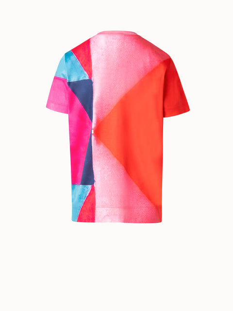 T-Shirt aus Baumwolljersey mit Spectra Druck