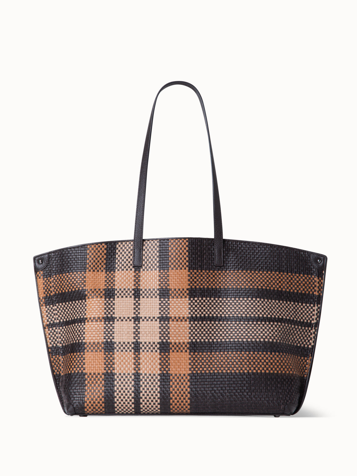 Ai Medium Shoulder Bag in Woven Leather - multicolor - black