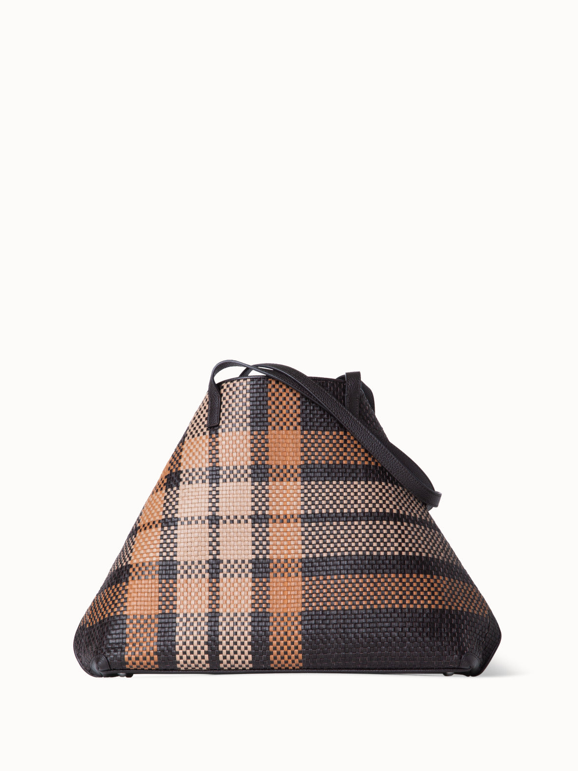 Ai Medium Shoulder Bag in Woven Leather - multicolor - black