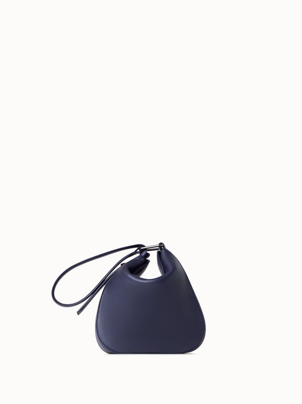 Anna Little Hobo Bag in Leather - purple