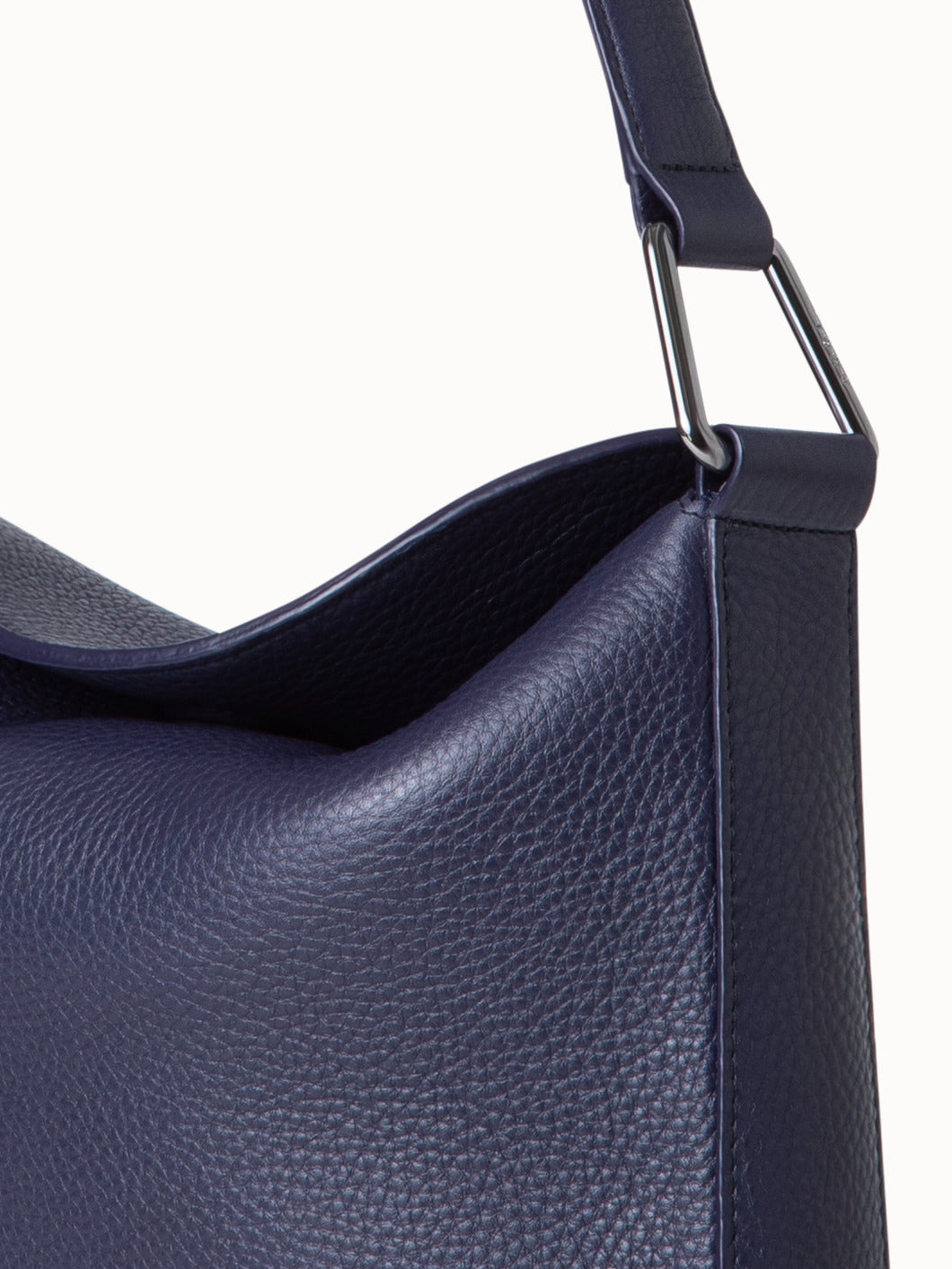 Anna Little Hobo Bag in Leather - purple