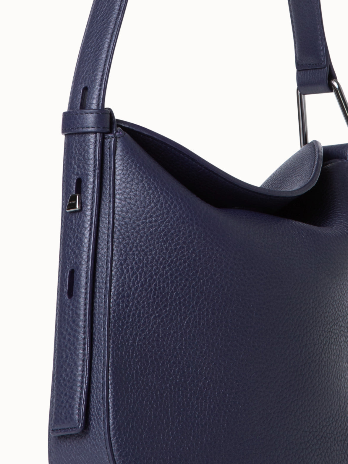 Anna Little Hobo Bag in Leather - purple
