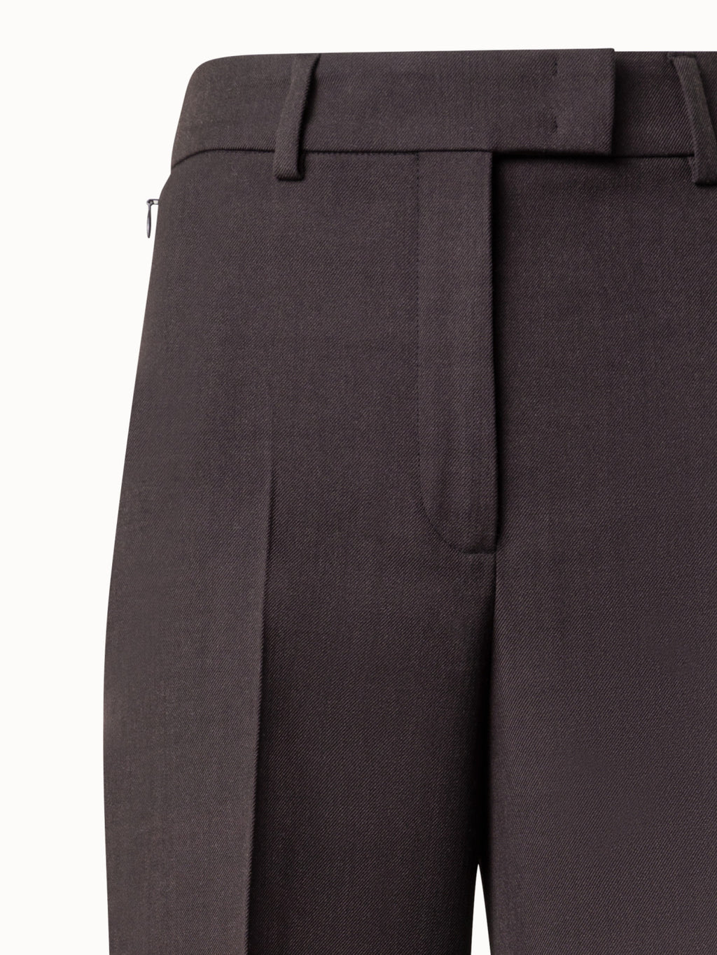 Weite Woll-Hose mit Mocca Loop Druck - Braun