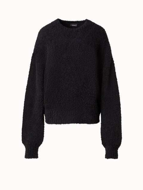 Oversize Bouclé-Pullover aus Kaschmir und Alpaka