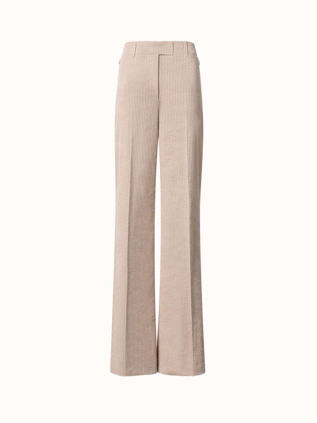 Weite Cordhose aus Baumwoll-Kaschmir - Beige