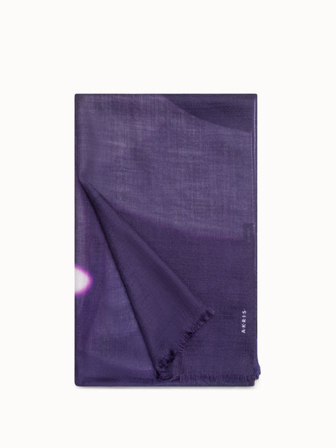 Kaschmir-Seidenschal mit Purple Loop Druck