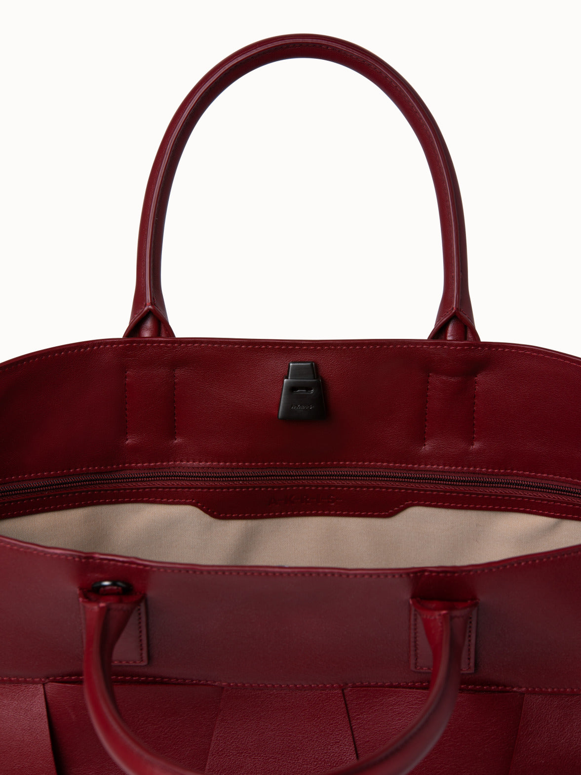 Ai Medium Top Handle Tote - red