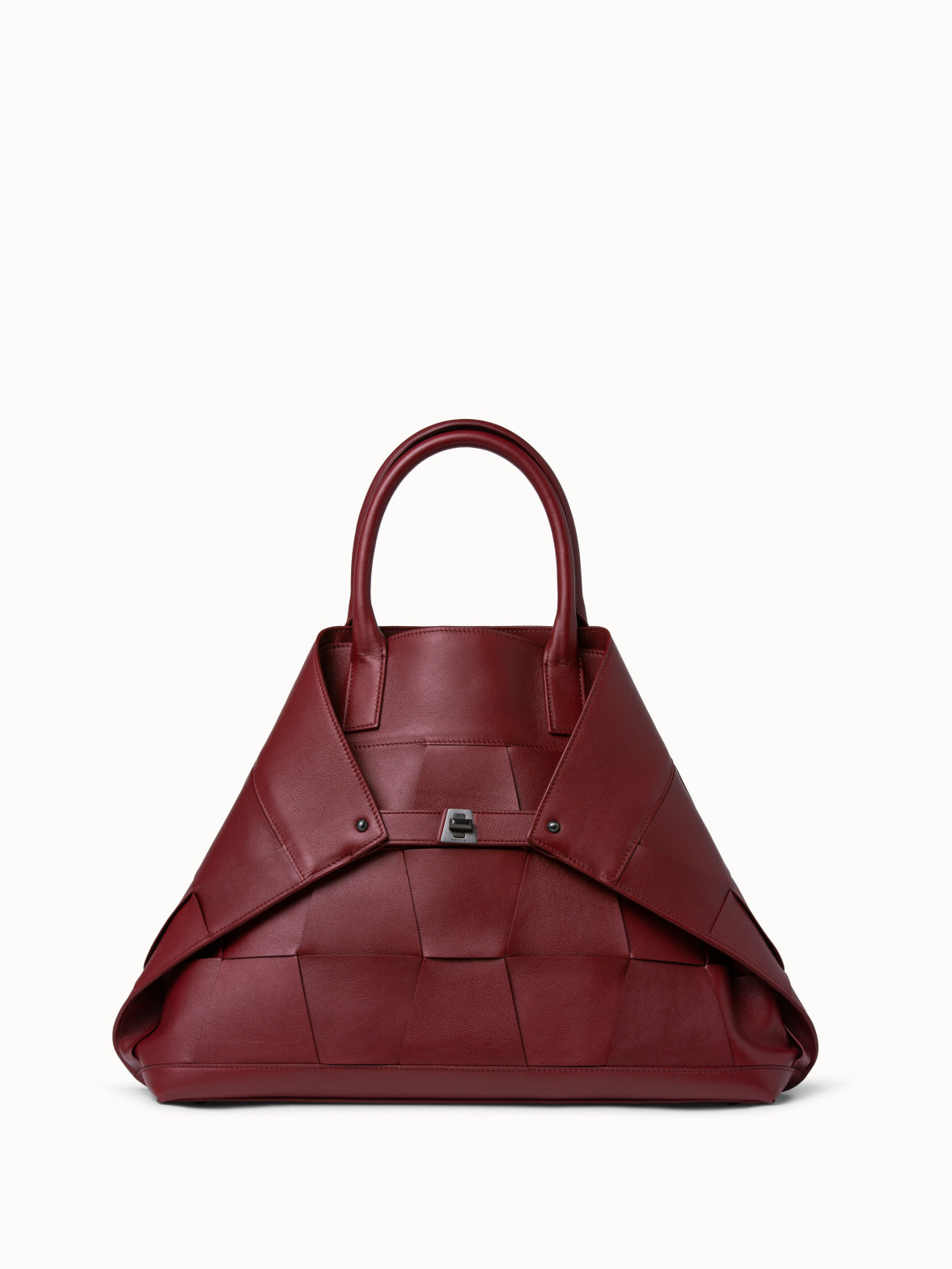 Ai Medium Top Handle Tote - red