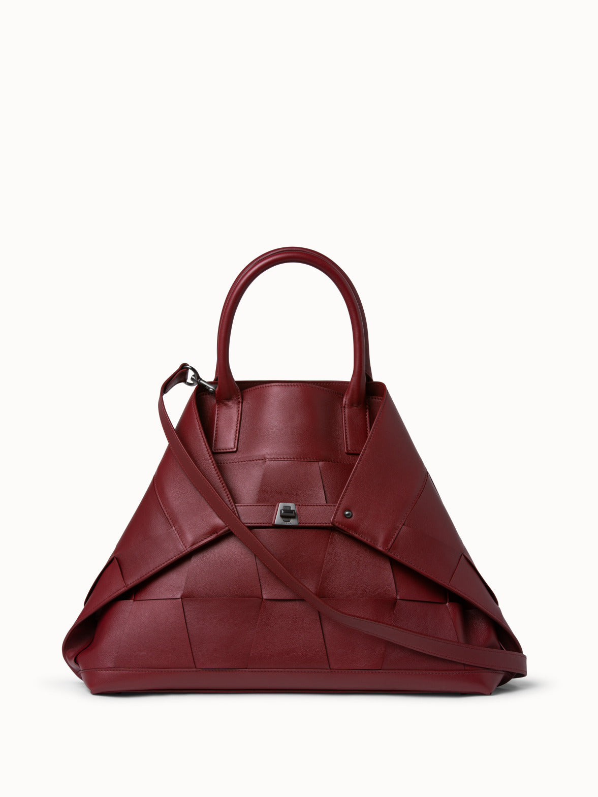 Ai Medium Top Handle Tote - red