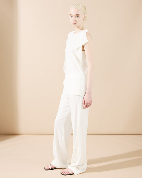 Gerade Laser-Cut-Hose mit elastischer Taille