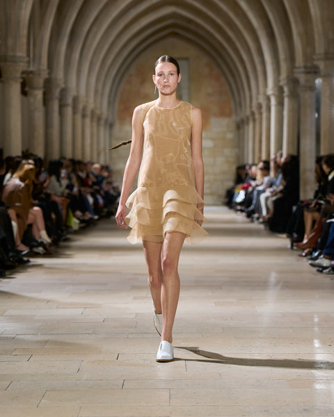 Organza-Minikleid mit Wellen