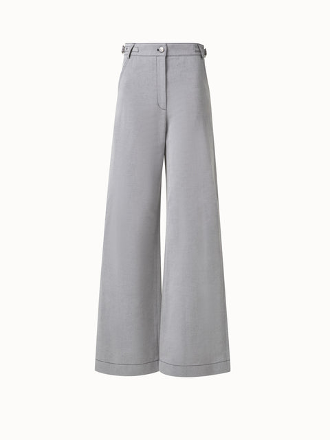 Weite Baumwoll-Stretch-Denim-Hose