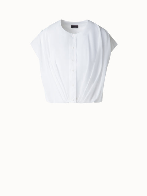 Ärmellose Bluse aus Baumwoll-Voile