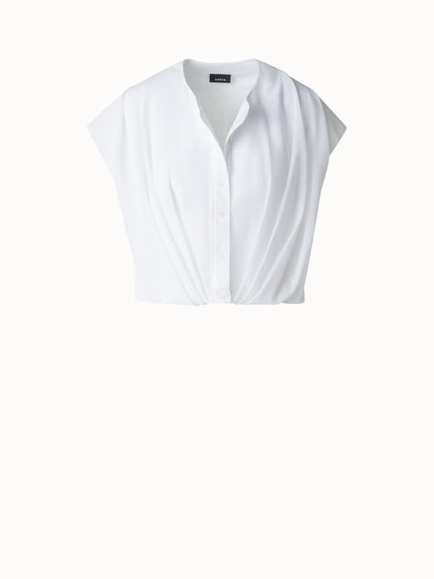 Ärmellose Bluse aus Baumwoll-Voile