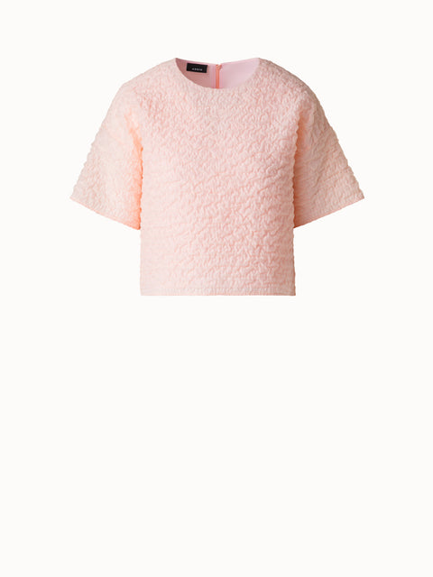 Boxy-Bluse aus 3D Bubble Organza