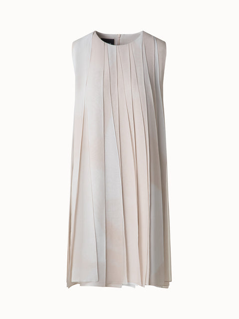 Seidenband-Minikleid mit Chiaroscuro Druck
