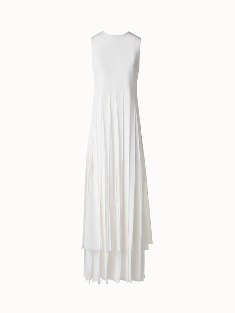 Langes Seidenband-Seidenkleid