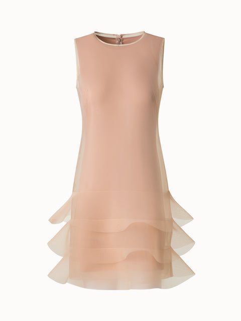 Organza-Minikleid mit Wellen