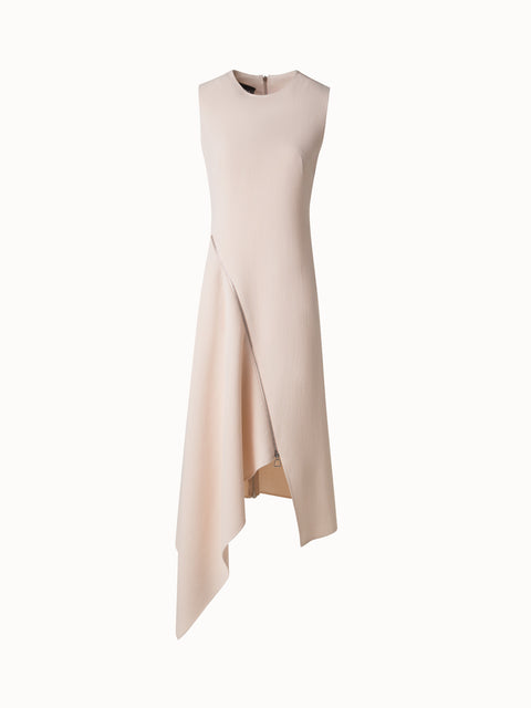 Asymmetrisches Kleid aus Woll-Doubleface