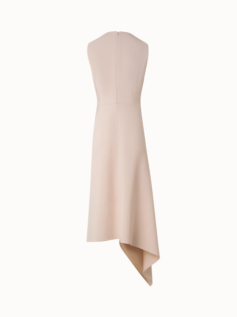 Asymmetrisches Kleid aus Woll-Doubleface