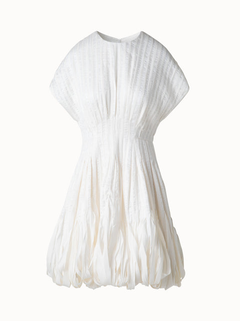 Kurzes Seidenkleid mit Schleifen-Rock