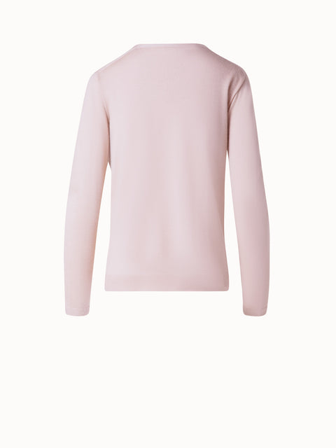 Nahtloser Strickpullover aus Kaschmir und Seide