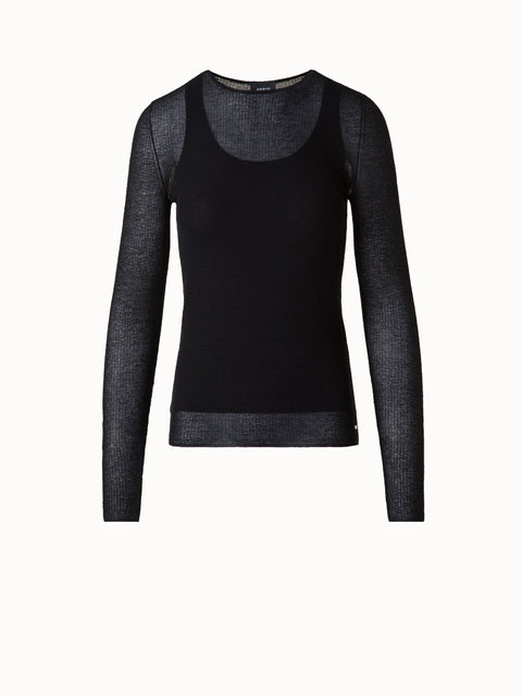 Pullover aus halbtransparenter Baumwolle
