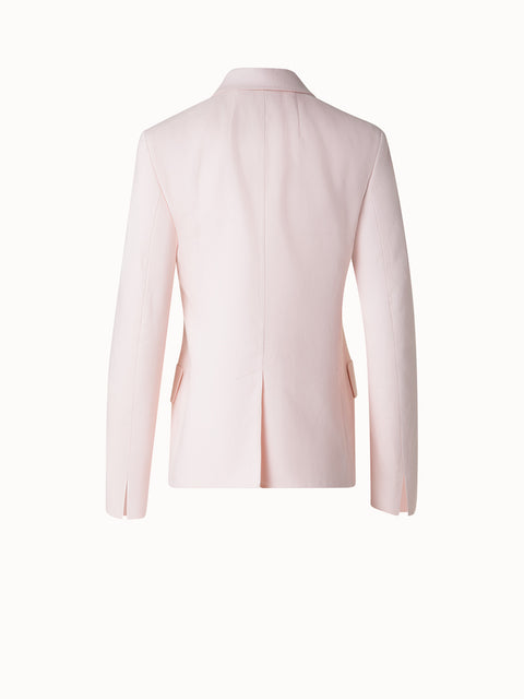 Zweireihiger Blazer aus Leinen-Doubleface