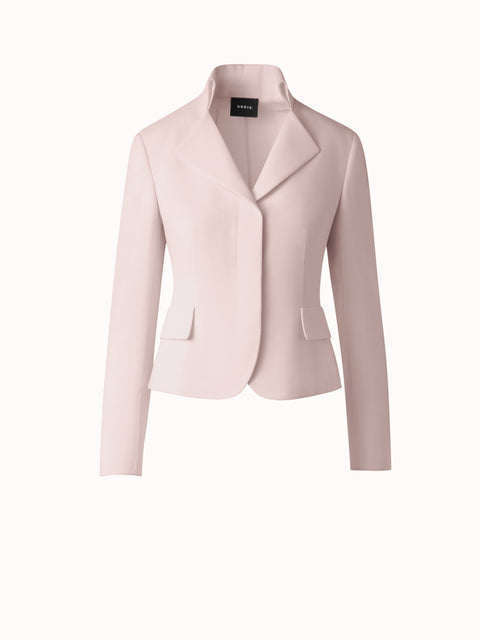 Taillierte Jacke aus Wollkrepp-Doubleface