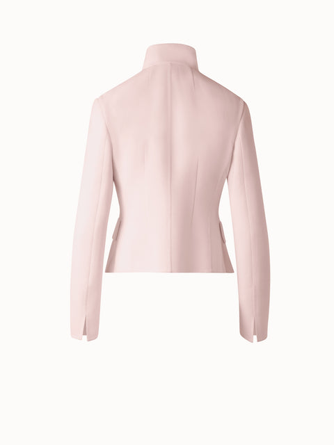 Taillierte Jacke aus Wollkrepp-Doubleface