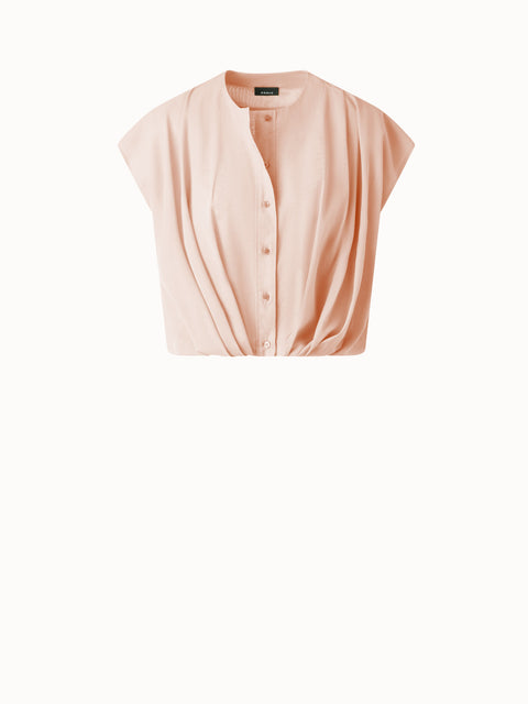 Ärmellose Bluse aus Baumwoll-Voile