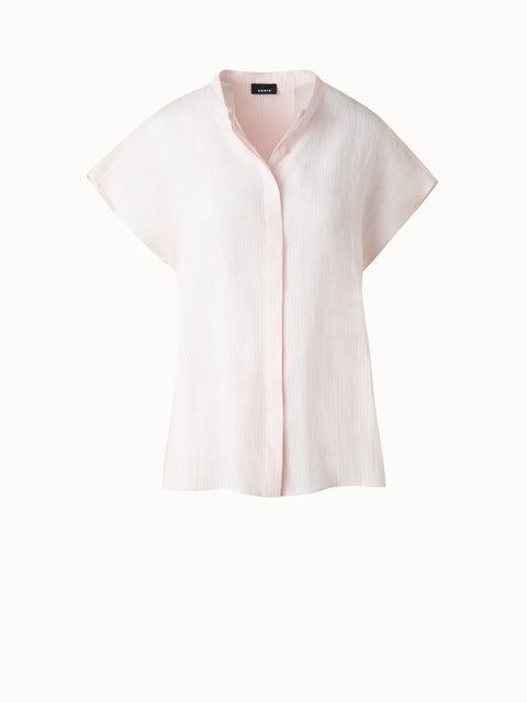 Leinenbluse mit Flügelärmel