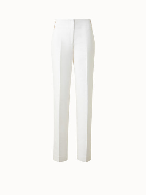 Tapered Hose aus Baumwoll-Seiden-Doubleface