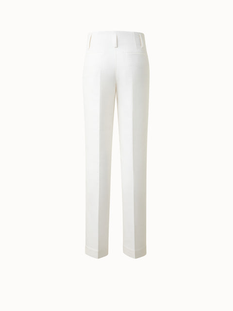Tapered Hose aus Baumwoll-Seiden-Doubleface
