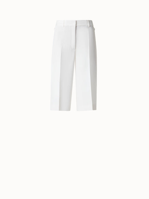 City-Bermuda-Hose aus Shantung-Seide