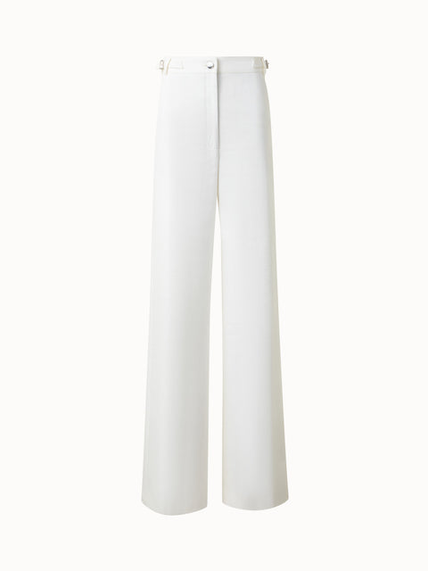 Weite Denim-Hose aus Baumwoll-Stretch