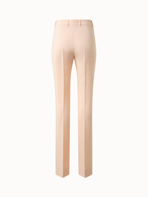 Woll-Doubleface-Hose mit leichtem Schlag
