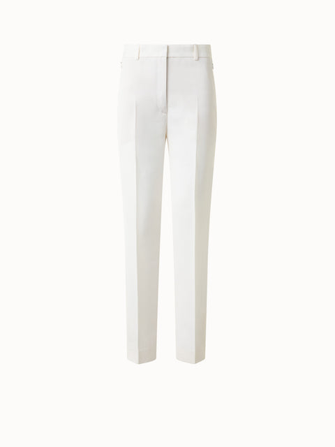 Gerade Hose aus Shantung-Seide