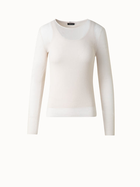 Pullover aus halbtransparenter Baumwolle