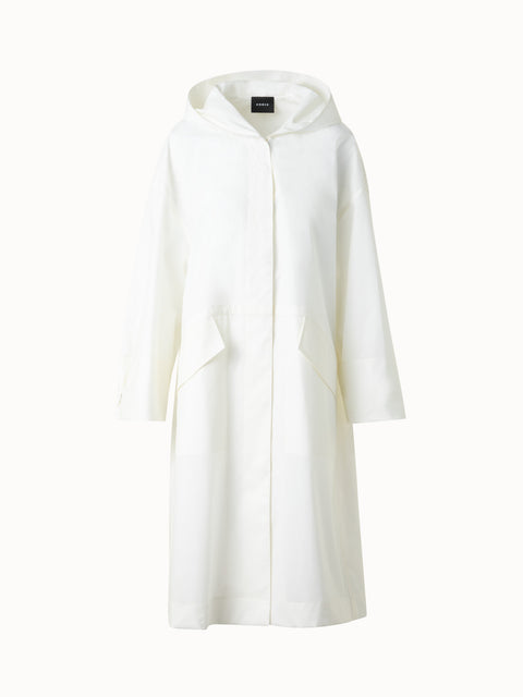 Wasserabweisender Baumwoll-Parka mit Kapuze