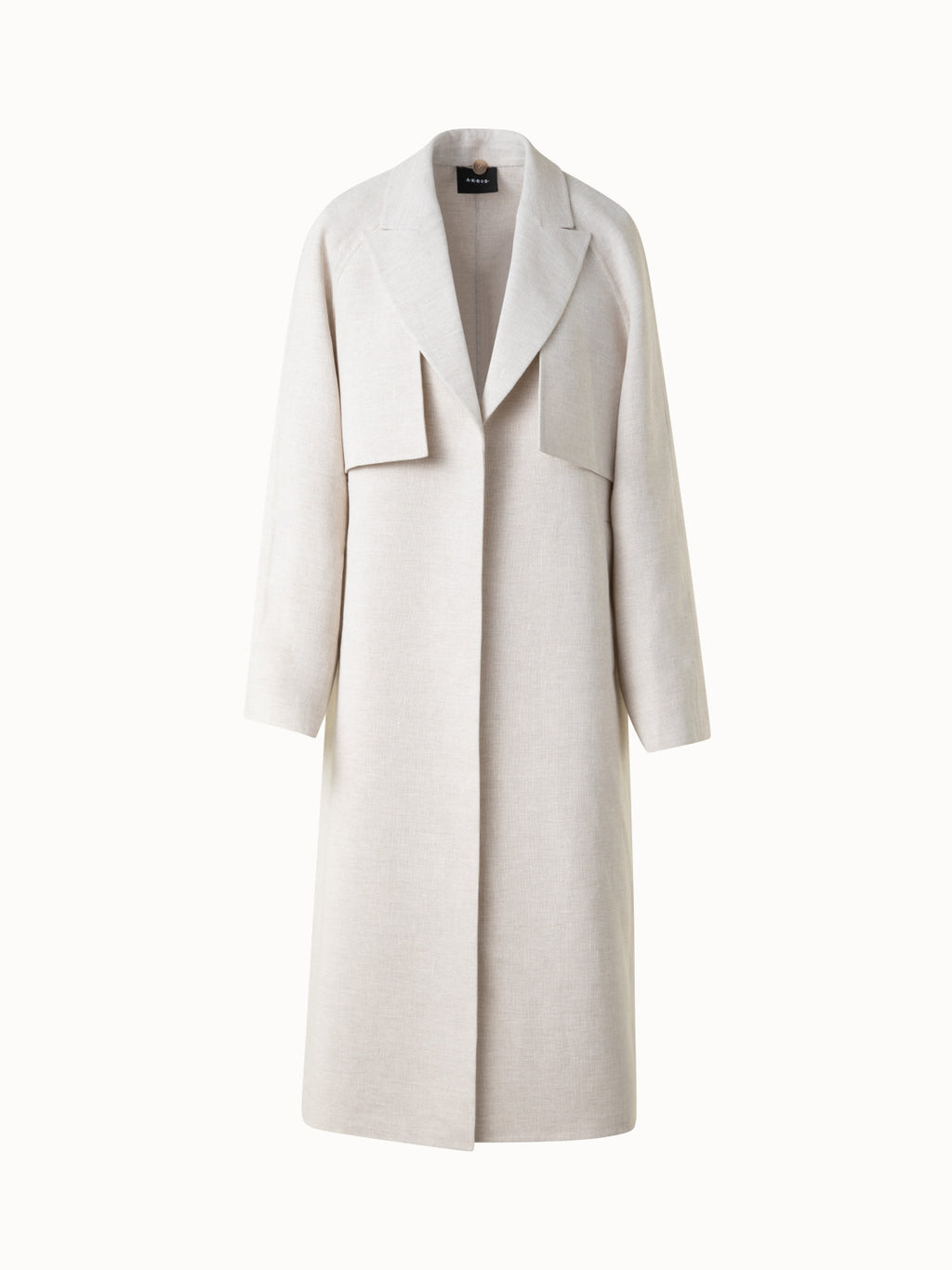 Duo Mantel - Leinen-Weste und Bolero - Grau - Ecru - Weiss