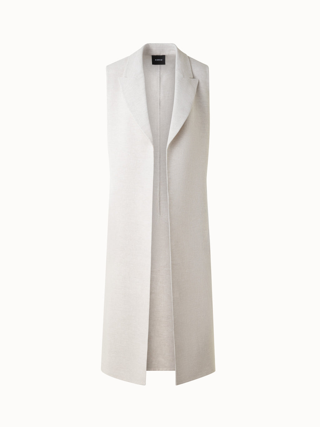 Duo Mantel - Leinen-Weste und Bolero - Grau - Ecru - Weiss