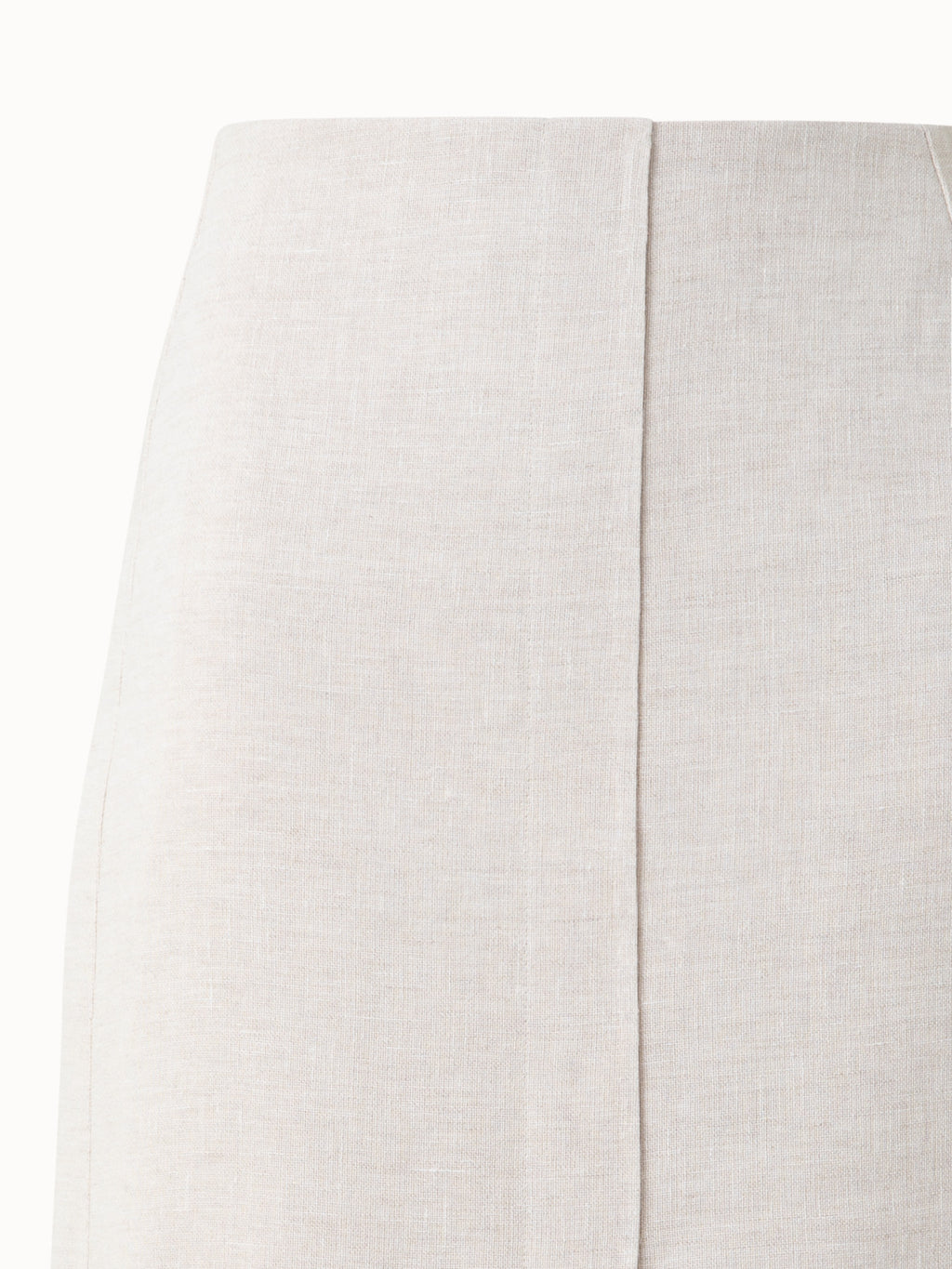 Midirock aus Leinen Doubleface - Grau - Beige