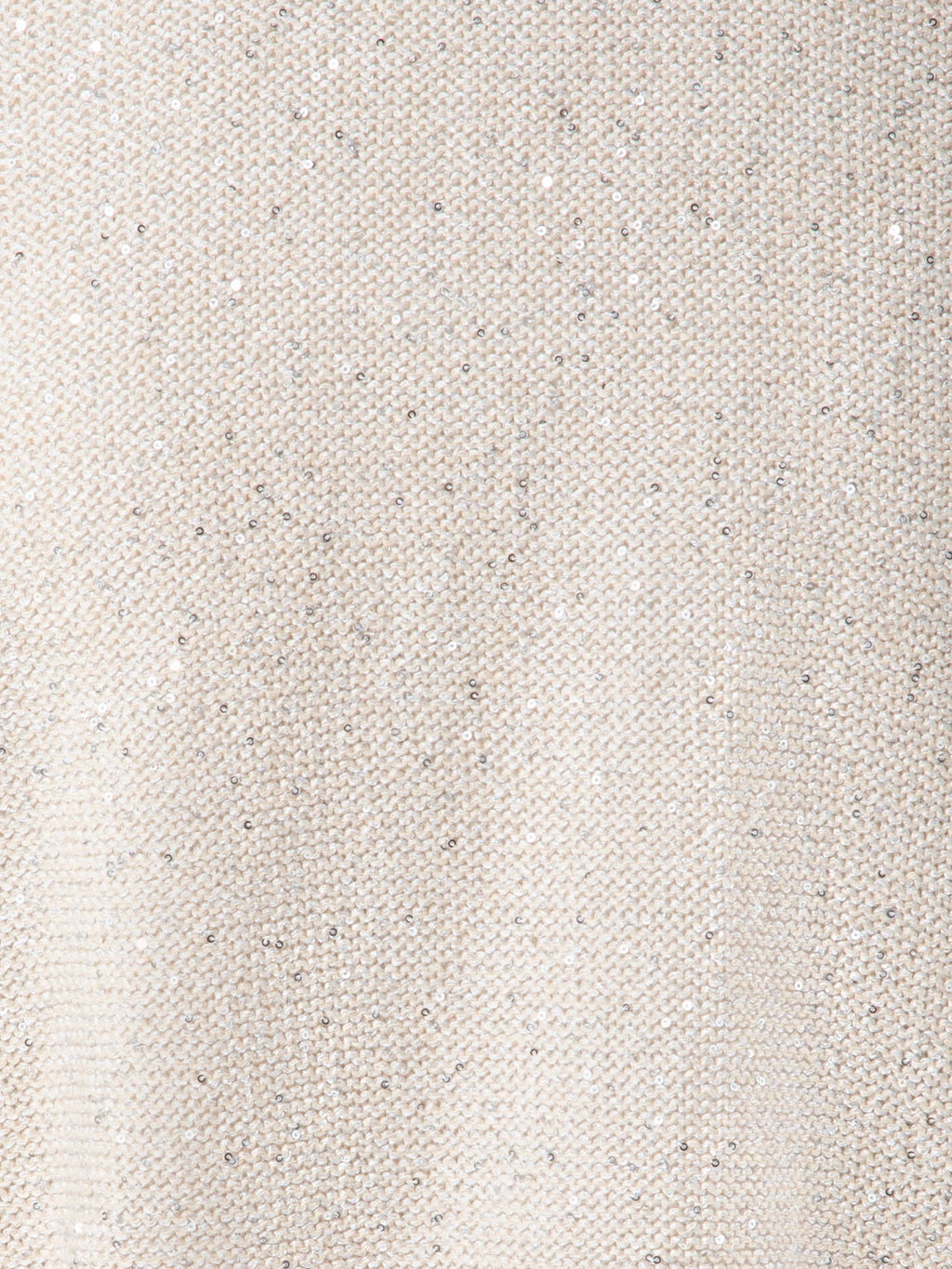 Leinen-Baumwoll-Cardigan mit Micro-Pailletten - Beige