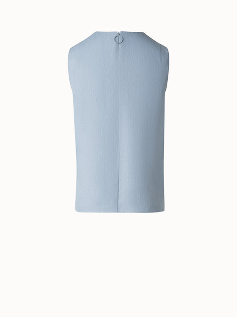 Leinenbluse mit 3D Carnation Detail
